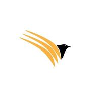 logo de conception de vecteur oiseau volant