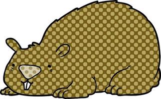 wombat brun de dessin animé vecteur