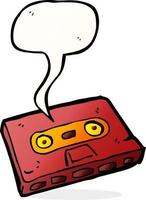 cassette de dessin animé avec bulle de dialogue vecteur