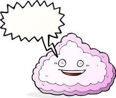 nuage décoratif de dessin animé avec bulle de dialogue vecteur