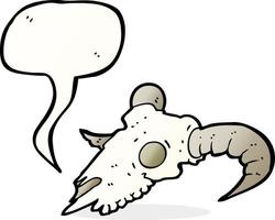 crâne de bélier dessin animé avec bulle de dialogue vecteur