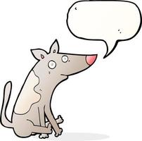 chien de dessin animé avec bulle de dialogue vecteur