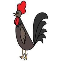 illustration de poulet de dessin animé vecteur