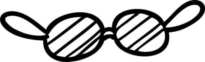 lunettes de dessin animé dessin au trait vecteur