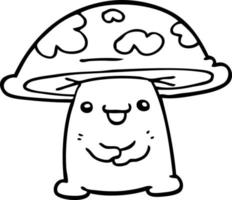 personnage de champignon de dessin animé vecteur