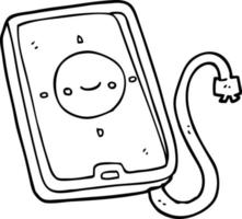 appareil de téléphone portable de dessin animé vecteur