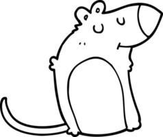 dessin animé gros rat vecteur