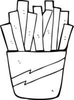 boîte de dessin animé de frites vecteur