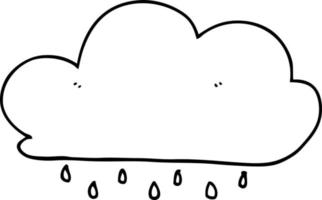 nuage de pluie de dessin animé vecteur