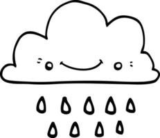 nuage d'orage de dessin animé vecteur