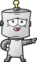 robot de personnage de dessin animé doodle vecteur