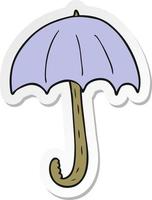 autocollant d'un parapluie de dessin animé vecteur