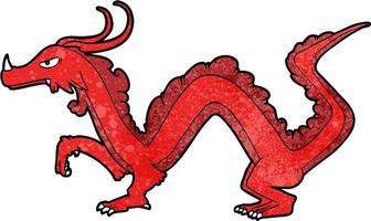 dragon de personnage de doodle de dessin animé vecteur