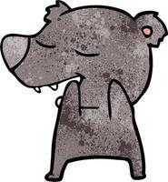 ours de personnage de dessin animé doodle vecteur