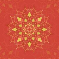 motif de mandala sur rouge vecteur