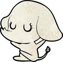 éléphant de dessin animé mignon vecteur