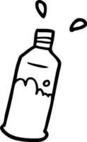 bouteille d'eau de dessin animé vecteur