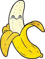 banane heureuse folle de dessin animé vecteur