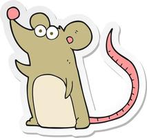 autocollant d'une souris de dessin animé vecteur