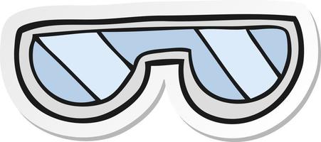 autocollant de lunettes de dessin animé vecteur