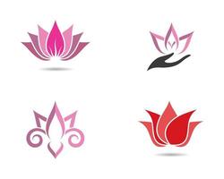 jeu de logo symbole lotus vecteur