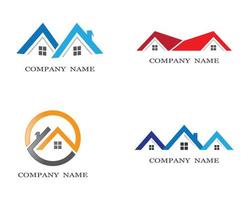 ensemble de logos de symbole de maison vecteur