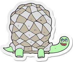 autocollant d'une tortue de bande dessinée vecteur