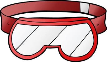 lunettes de sécurité de dessin animé vecteur