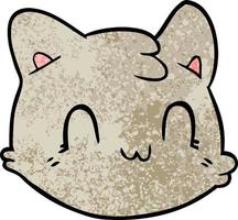 visage de chat de dessin animé vecteur