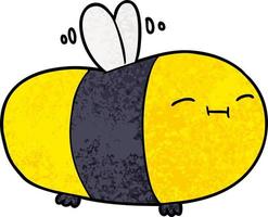 abeille dessin animé heureux vecteur