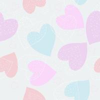 motif en forme de coeur pastel vecteur