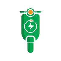 icône de scooter électrique de couleur verte. format de fichier vectoriel eps 10