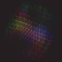 cube de plexus coloré vecteur