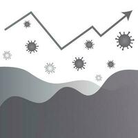 graphique de numéro de cas de virus générique illustration vectorielle arrière-plan graphique vecteur