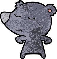 personnage de dessin animé d'ours vecteur