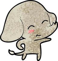 éléphant de dessin animé mignon vecteur