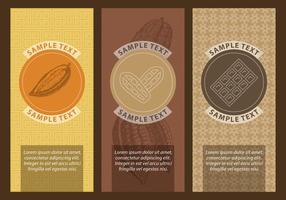 Étiquettes de cacao et de chocolat vecteur