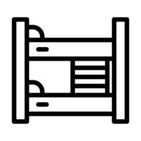 conception d'icône de lit superposé vecteur