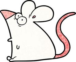 souris effrayée de dessin animé vecteur