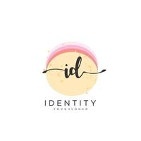 id logo d'écriture manuscrite vecteur de signature initiale, mariage, mode, bijoux, boutique, floral et botanique avec modèle créatif pour toute entreprise ou entreprise.