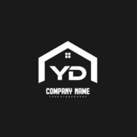 yd lettres initiales vecteur de conception de logo pour la construction, la maison, l'immobilier, le bâtiment, la propriété.