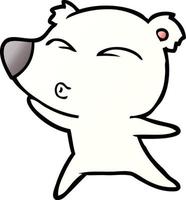 dessin animé ours polaire vecteur