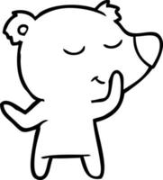 ours de dessin animé heureux vecteur