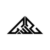 conception créative du logo de lettre gwz avec graphique vectoriel, logo gwz simple et moderne en forme de triangle. vecteur