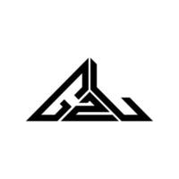 création de logo de lettre gzl avec graphique vectoriel, logo gzl simple et moderne en forme de triangle. vecteur