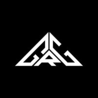 conception créative du logo grg letter avec graphique vectoriel, logo grg simple et moderne en forme de triangle. vecteur