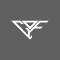 conception créative de logo de lettre cdf avec graphique vectoriel, logo cdf simple et moderne en forme de triangle. vecteur