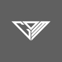 conception créative de logo de lettre cdm avec graphique vectoriel, logo cdm simple et moderne en forme de triangle. vecteur