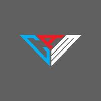 conception créative de logo de lettre cam avec graphique vectoriel, logo cam simple et moderne en forme de triangle. vecteur