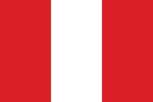 le drapeau national du pérou illustration vectorielle. drapeau du pérou avec couleur officielle et proportion précise. enseigne civile et étatique vecteur